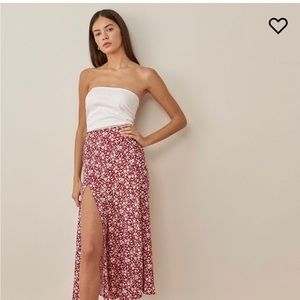 Reformation Zoe side slit skirt